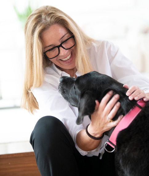 Woman with dog